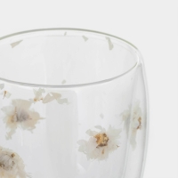 Набор стаканов с двойными стенками &laquo;Сухоцвет&raquo;, 350 мл, 9,5х11,5 см, 2 шт