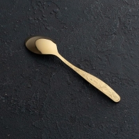 Ложка чайная &laquo;Уралочка&raquo;, длина 14 см, толщина 2 мм, с полным декоративным покрытием, цвет золотой