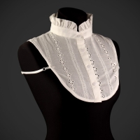 Воротник ложный стойка, ажурный, диаметр горловины = 46 см, 33 &times; 25,5 см, цвет айвори