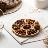 Менажница Доляна &laquo;Соты&raquo;, 19&times;19&times;1,3 см, бамбук