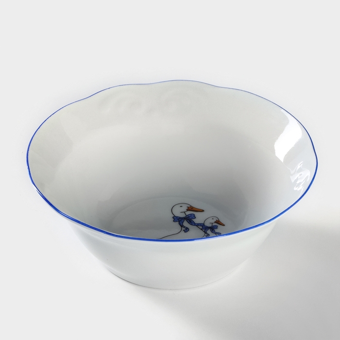 Салатник фарфоровый &laquo;Гуси&raquo;, 300 мл, d=14 см