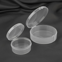 Набор контейнеров для рукоделия, 2 шт, d = 9 &times; 3 / 6,5 &times; 2,5 см, цвет прозрачный