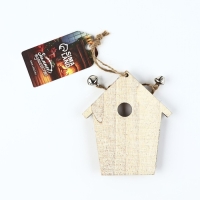 Ёлочная игрушка новогодняя &laquo;Домик&raquo;, на Новый год, дерево, 8,5х10 см