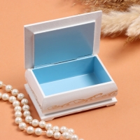 Шкатулка &laquo;Анютины глазки&raquo;, белая, 6&times;9 см, лаковая миниатюра