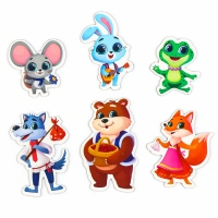 Набор развивающих магнитов. Театр по мотивам русской народной сказки &laquo;Теремок&raquo;