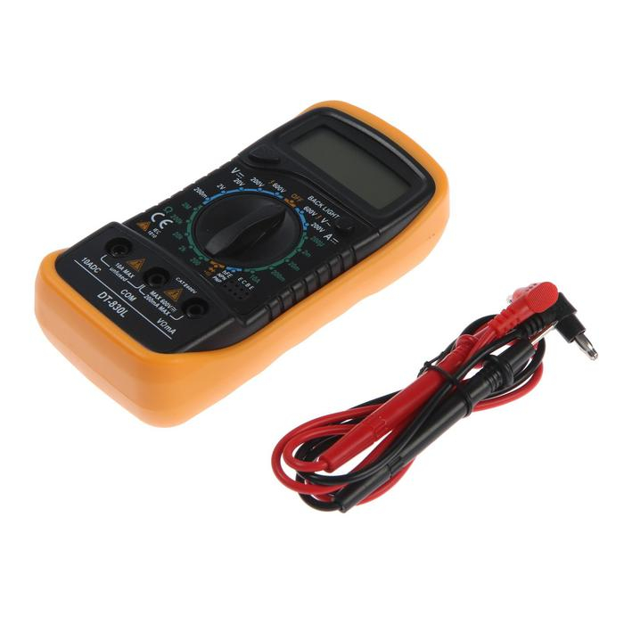 Мультиметр ТУНДРА, DT-830L, ACV/DCV, DCA, 200-2М&Omega;, прозвон, подсветка