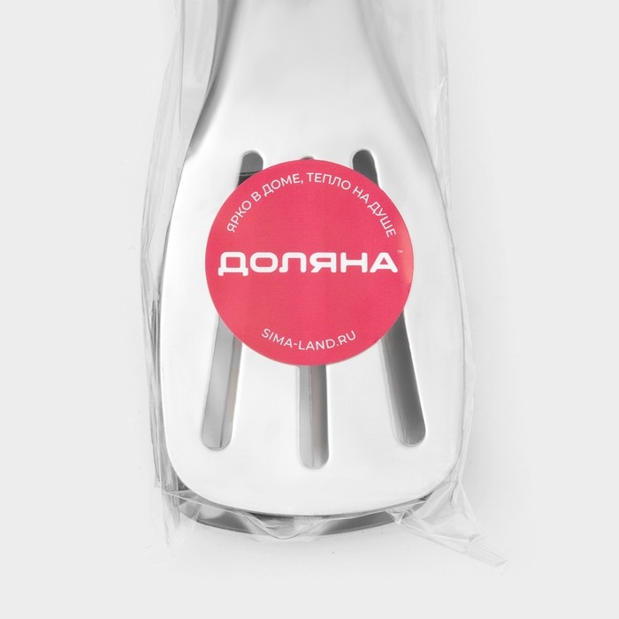 Щипцы кухонные Доляна &laquo;Лопатка&raquo;, 304 сталь, 28,5 см, цвет серебристый