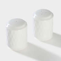 Набор керамический для специй на бамбуковой подставке BellaTenero &laquo;Герда&raquo;, 3 предмета: солонка 120 мл, перечница 120 мл, салфетница, цвет белый