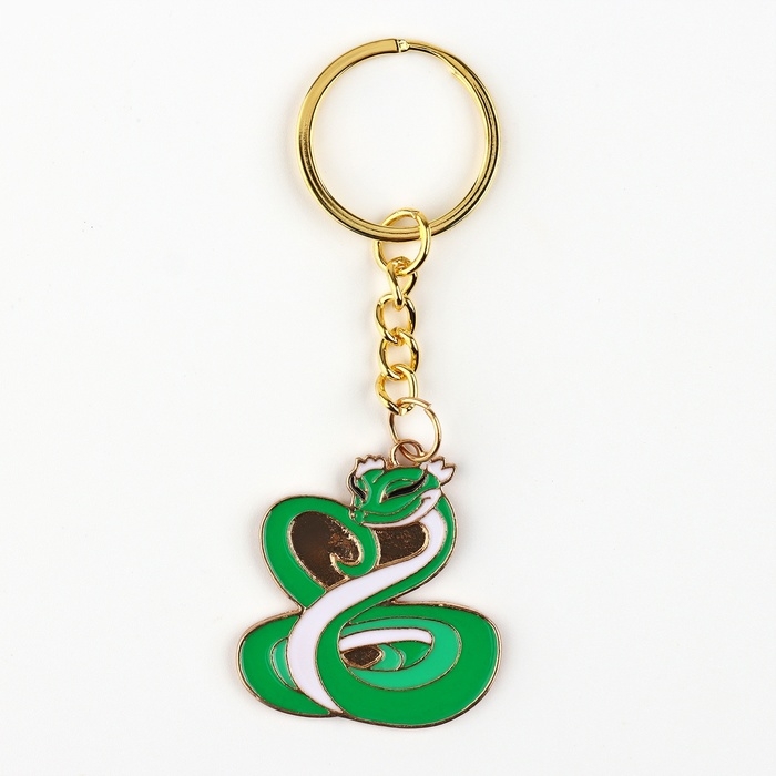Брелок новогодний, для ключей, металлический &laquo;Змея&raquo; 3,2 х 8,5 см
