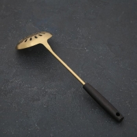 Шумовка из нержавеющей стали &laquo;Прайм&raquo;, h=38,5 см, цвет металла золотой