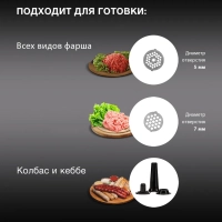 Мясорубка HY-MG4391 серая 1900Вт