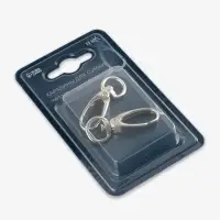 Карабины металл 7,9гр 4,5*1,5см/12*2мм (наб 2 шт цена за наб) серебряный TR