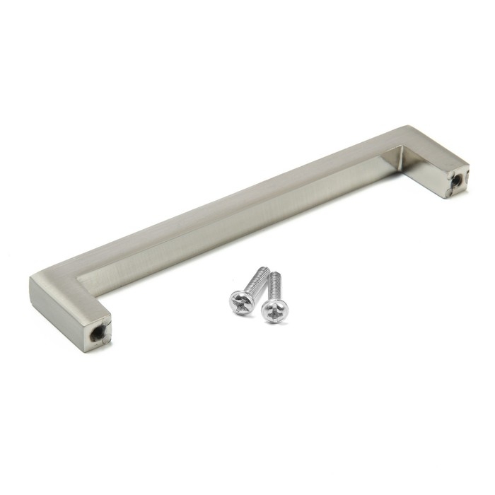 Ручка-скоба CAPPIO SQUARE RSC008, нержавеющая сталь, м/о 128 мм, цвет серебро, 4 шт.