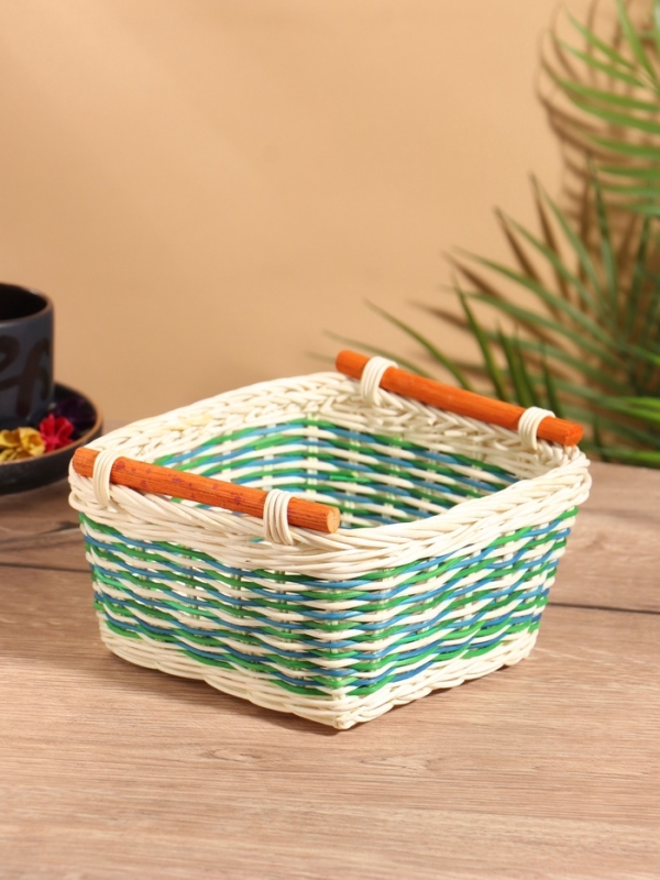 Корзина плетеная 18,5x18.5x10 см, ротанг