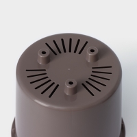 Кашпо для цветов со вставкой &laquo;Стив&raquo;, 650 мл, d=11,5 см, h=10,5 см, цвет французский серый