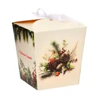 Бонбоньерка, новогодняя подарочная упаковка &laquo;Зимние шишки&raquo;, 7.5&times;8&times;7.5 см