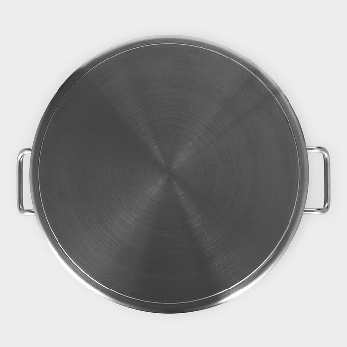 Кастрюля Hanna Kn&ouml;vell с крышкой, 35 л, d=40 см, h=26 см, толщина 1 мм, дно ТРС, толщина дна 4.6 мм, 201 сталь, индукция