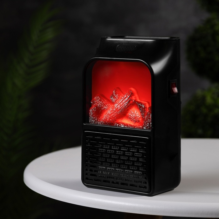 Портативный обогреватель Luazon LTO-09, 500Вт, 23 м&sup2;, 2 режима, чёрный, евровилка