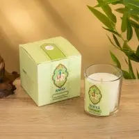 Свеча ароматическая в стекле "Жасмин и Шафран" соевый воск 120гр