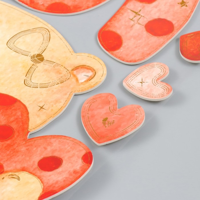 Наклейка EVA интерьерная "Мишка. Признание в любви" 41х31,5 см