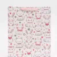 Пакет подарочный &laquo;Поздравляю&raquo;, M 25,5 &times; 30 &times; 9 см