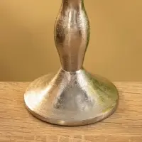 Подсвечник "Оттепель" алюминий 16 см, цв. серебро