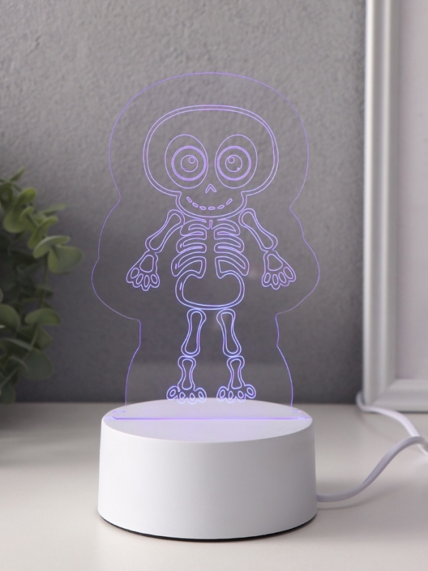 Светильник "Скелетик" LED RGB от сети RISALUX 9,5х8,5х14,8 см
