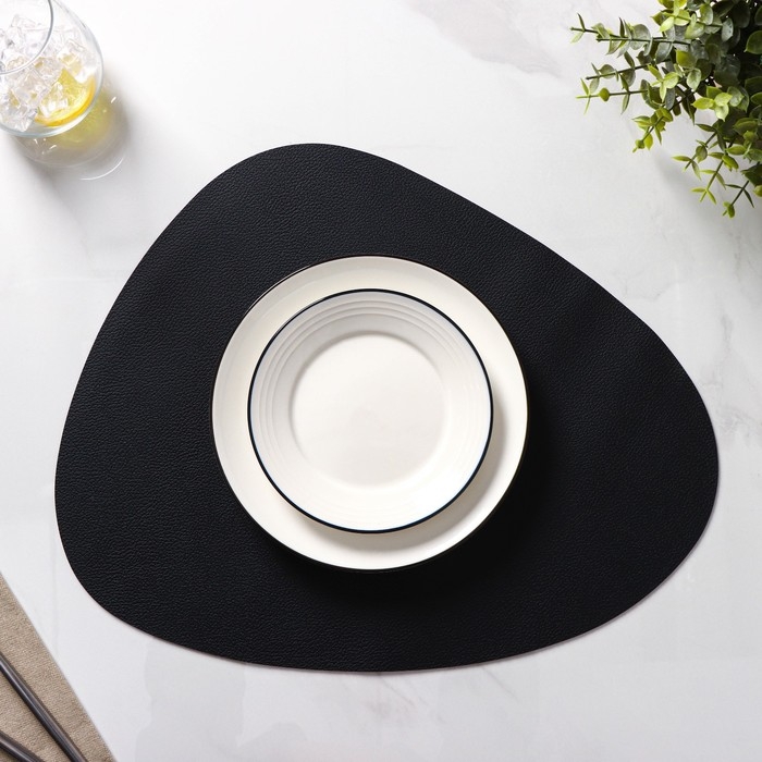 Набор салфеток сервировочных на стол Magistro &laquo;Тэм&raquo;, 44&times;35 см, 4 шт, цвет чёрный