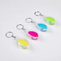 Фонарик брелок для ключей на кольце &laquo;Рыбка&raquo;, 1 режим, 2&times;AG13, 3.5&times;5.5 см, МИКС