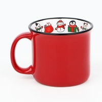 Кружка новогодняя керамическая &laquo;С Новым годом!&raquo;, 450 мл, цвет белый