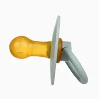 Набор классических пустышек, 2 шт., латекс, зелёный/серый, в контейнере, от 3 мес., M&B