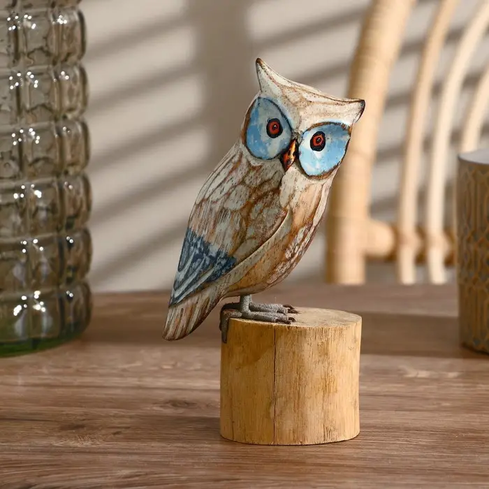 Cувенир &laquo;Сова на пеньке&raquo;, 18 см, дерево