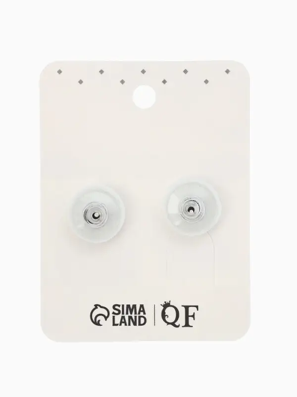 Серьги со стразами "Роскошь", прямоугольник, цвет зелёно-белый в серебре