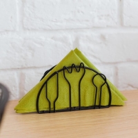 Салфетница Доляна &laquo;Столовые приборы&raquo;,13&times;3,5&times;8 см, цвет чёрный