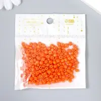 Бисер круглый 6/0 "Оранжевый" 20 гр