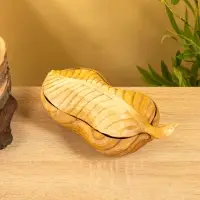 Конфетница "Лист" дерево Джампинис 26х13х8 см