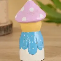 Сувенир "Гномик" дерево 5,5х5,5х10 см, цв. сиренево-голубой