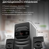 Музыкальный проигрыватель H-MS1404 черный 30Вт