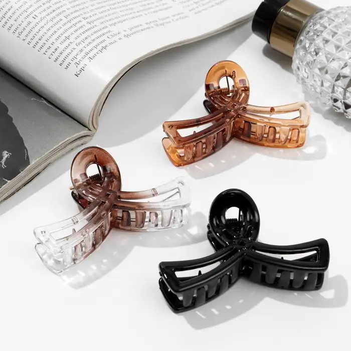 Крабик для волос &laquo;Глянец&raquo;, петелька, 7 см, МИКС