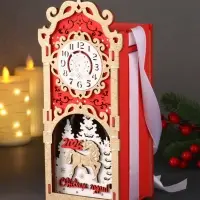 Шкатулка "Лошадка 2026" с сувениром, 12х10х27, красный