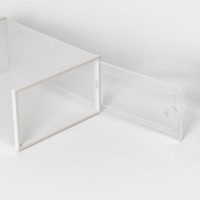 Коробка для хранения обуви с дверцей Доляна Middle size, 24&times;33&times;14 см, 2 шт