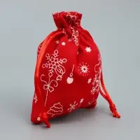 Мешочек подарочный холща &laquo;Морозко&raquo;, 10 х 12 см +/- 1.5 см