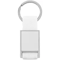 Брелок Stropp с тканевой вставкой, белый