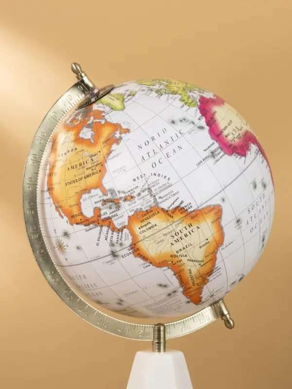 Глобус сувенирный 23х20х38 см, подставка мрамор