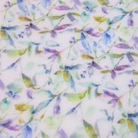 Поднос круглый с бортиками "Оттенки сирени" дерево манго 35х35х6,5 см