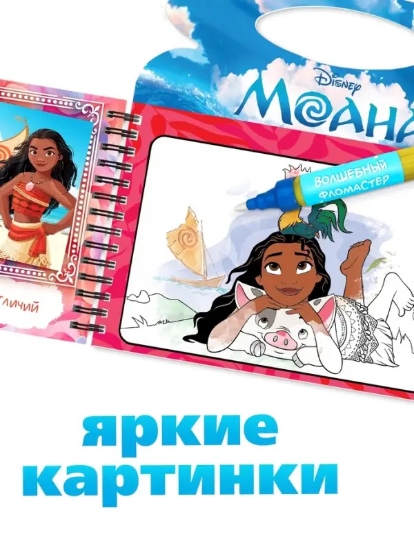 Водная раскраска "Поиски Пуа", многоразовая, Моана