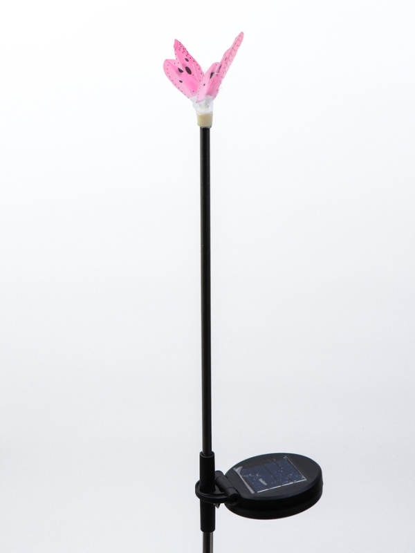 Штекер с подсветкой "Бабочка Клео" красная, 8х70см