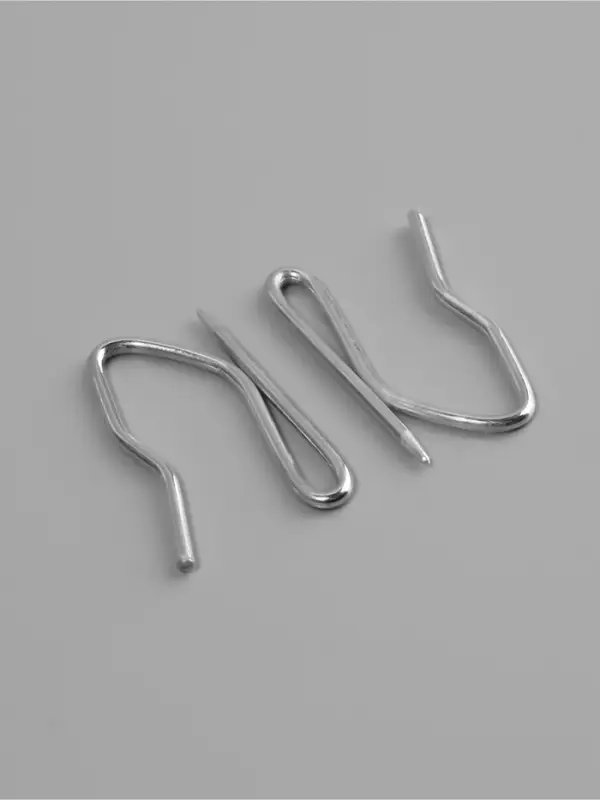 Крючки для штор, 1.8&times;3 см, 10 шт., цвет серебряный