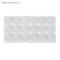 Накладка мебельная круглая ТУНДРА, d=25 мм, 18 шт., полимерная, белая