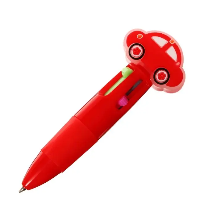 Ручка шариковая автоматическая 4-х цветная, мини, "Машина", МИКС